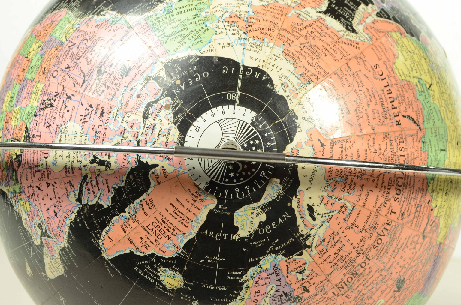 Antique globes-world maps/8148-Black Terrestrial Globe