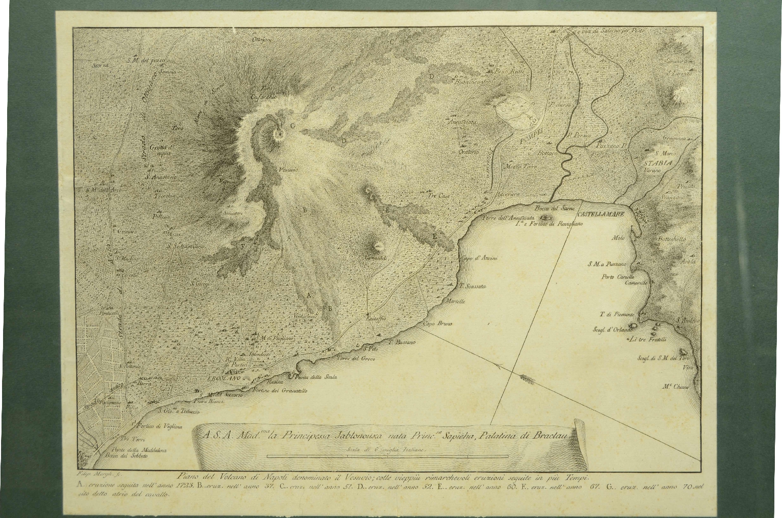 Globi-mappamondi antichi/8153-Stampa Eruzioni Vesuvio