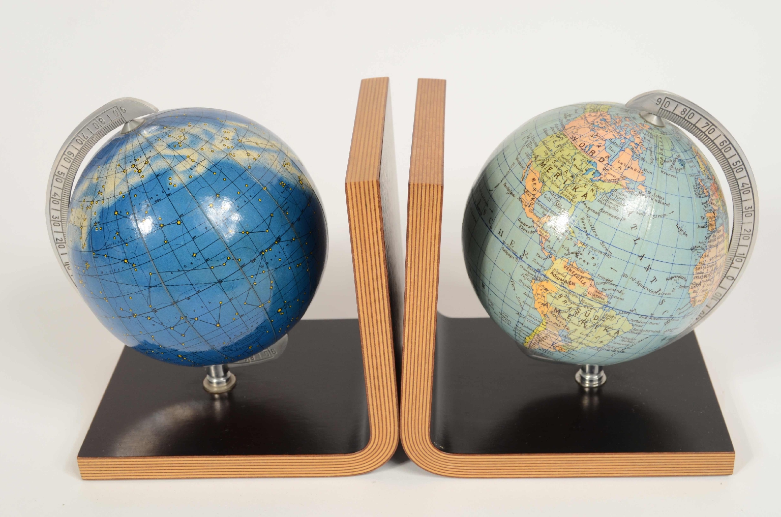 Antique globes-world maps/8206-Pair Bookend