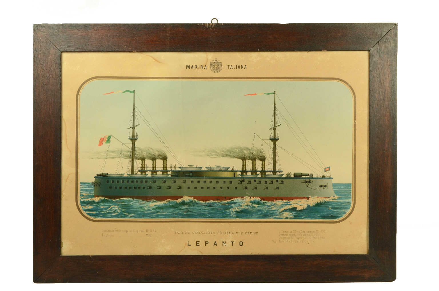Antiquariato nautico/8422-Litografia Lepanto