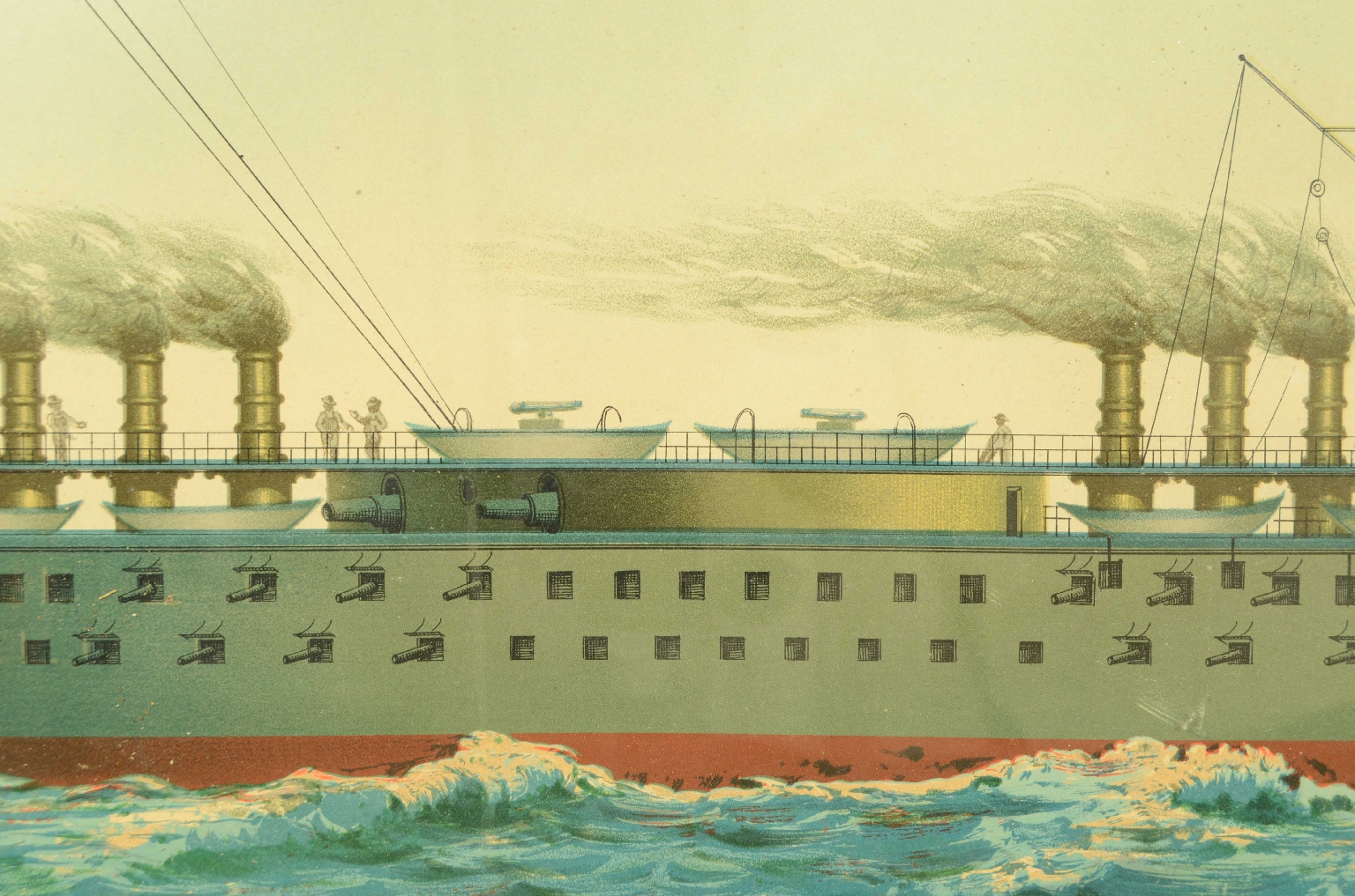 Antiquariato nautico/8422-Litografia Lepanto