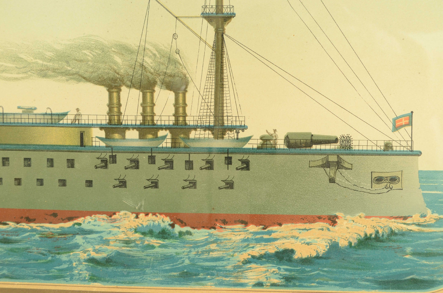 Antiquariato nautico/8422-Litografia Lepanto