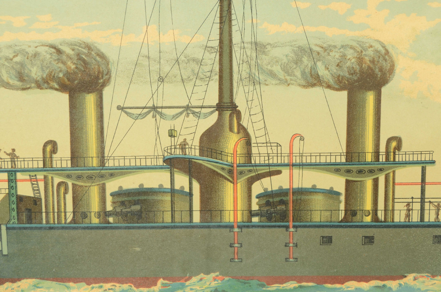 Antiquariato nautico/8422a-Litografia Duilio