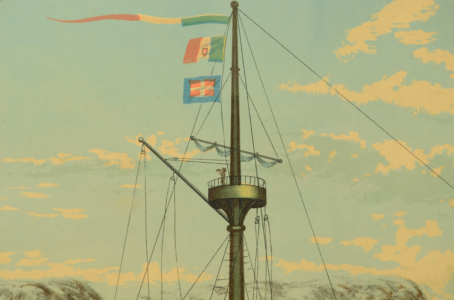 Antiquariato nautico/8422a-Litografia Duilio