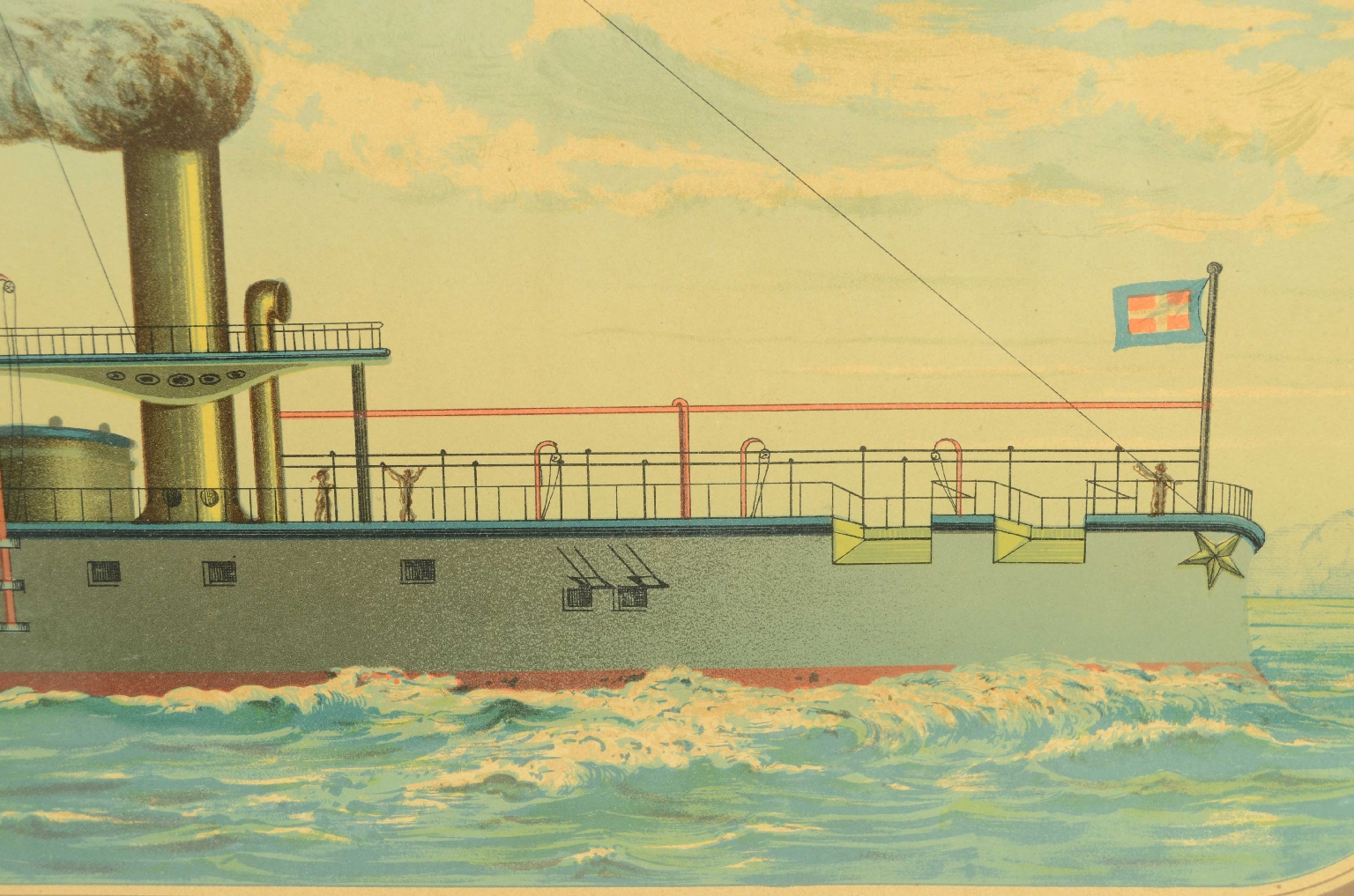 Antiquariato nautico/8422a-Litografia Duilio