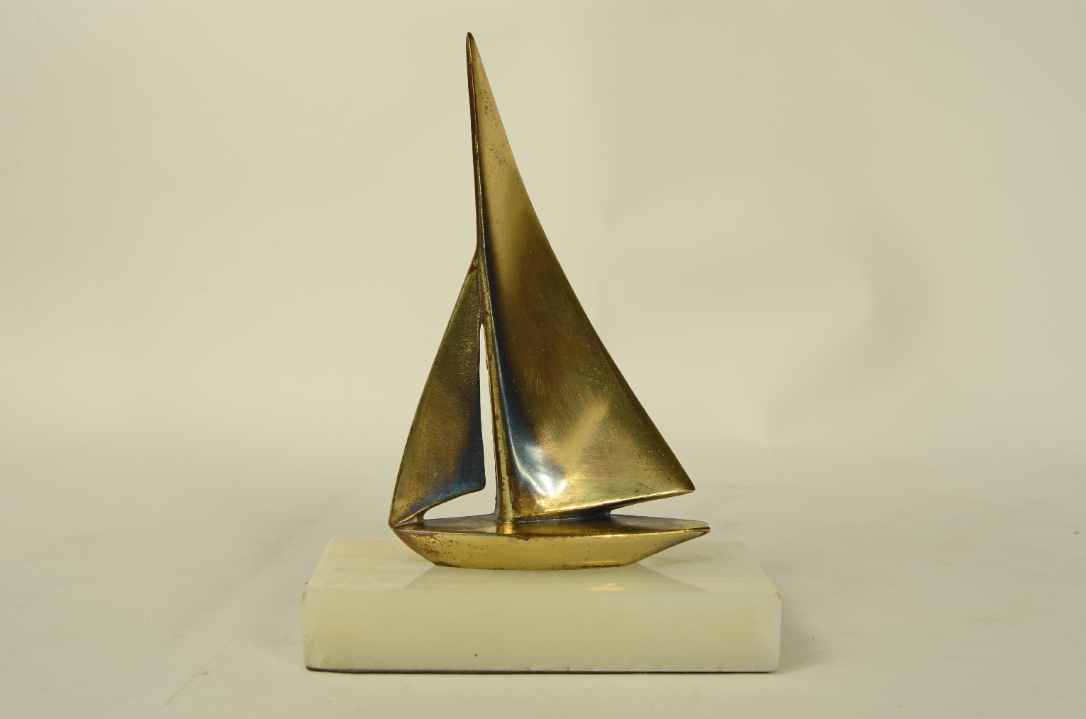 Antiquariato nautico/8518-Fermalibri Barca a Vela