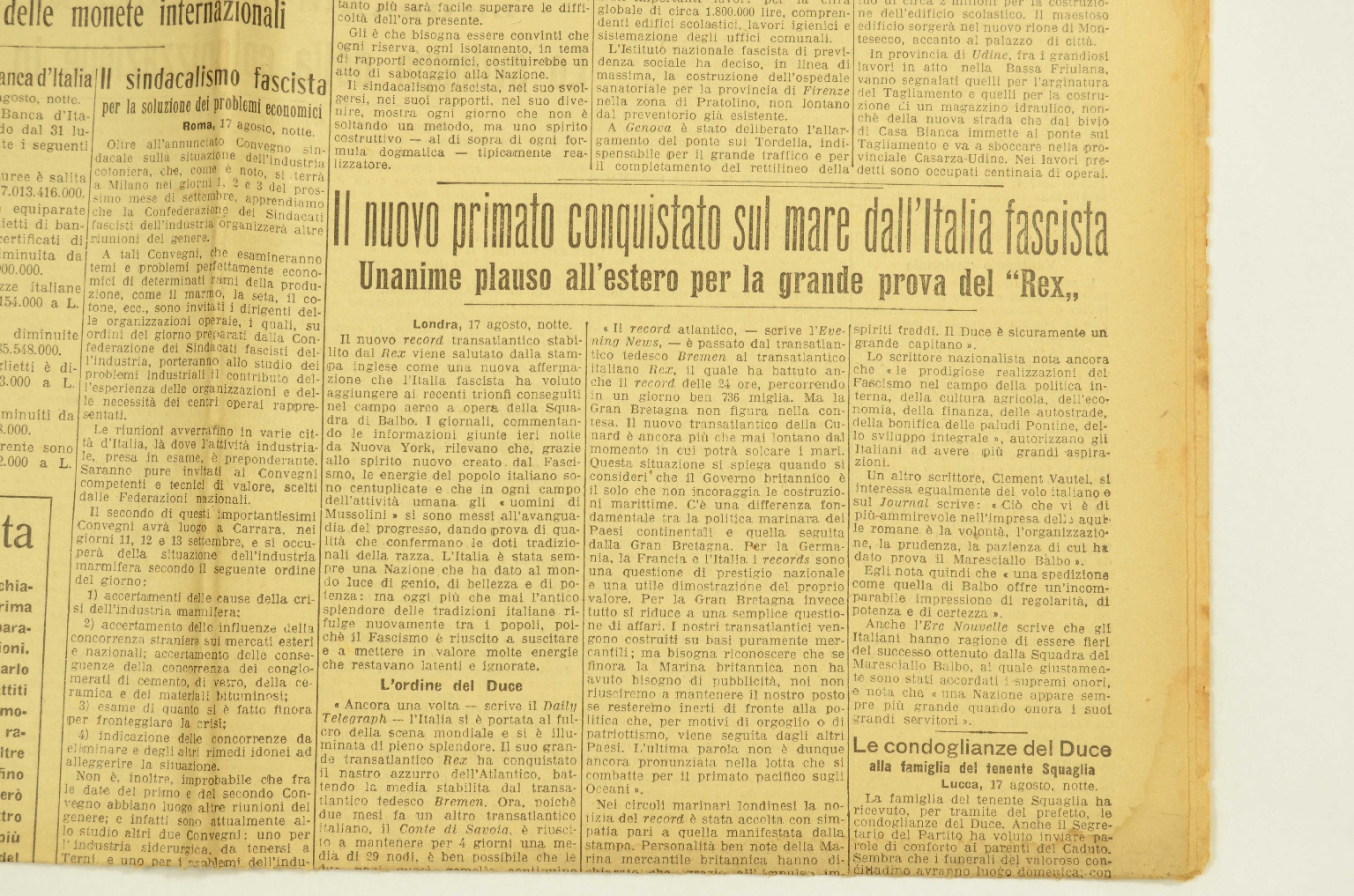 SS REX/R191-Corriere Della Sera 1933