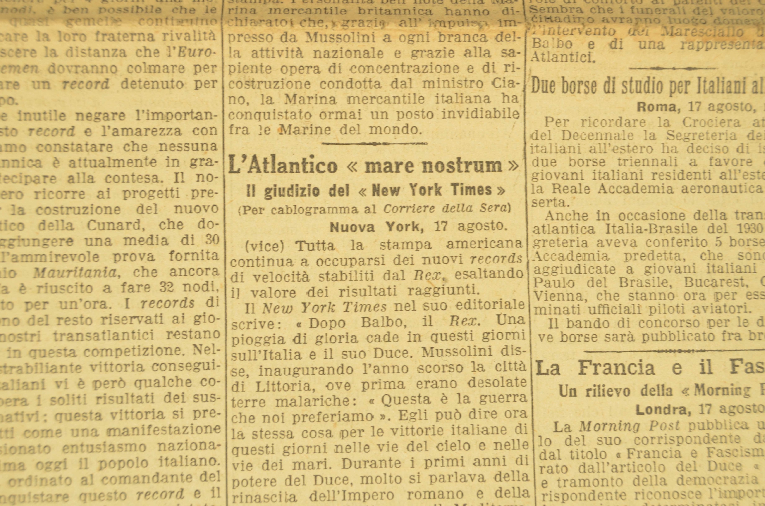 SS REX/R191-Corriere Della Sera 1933