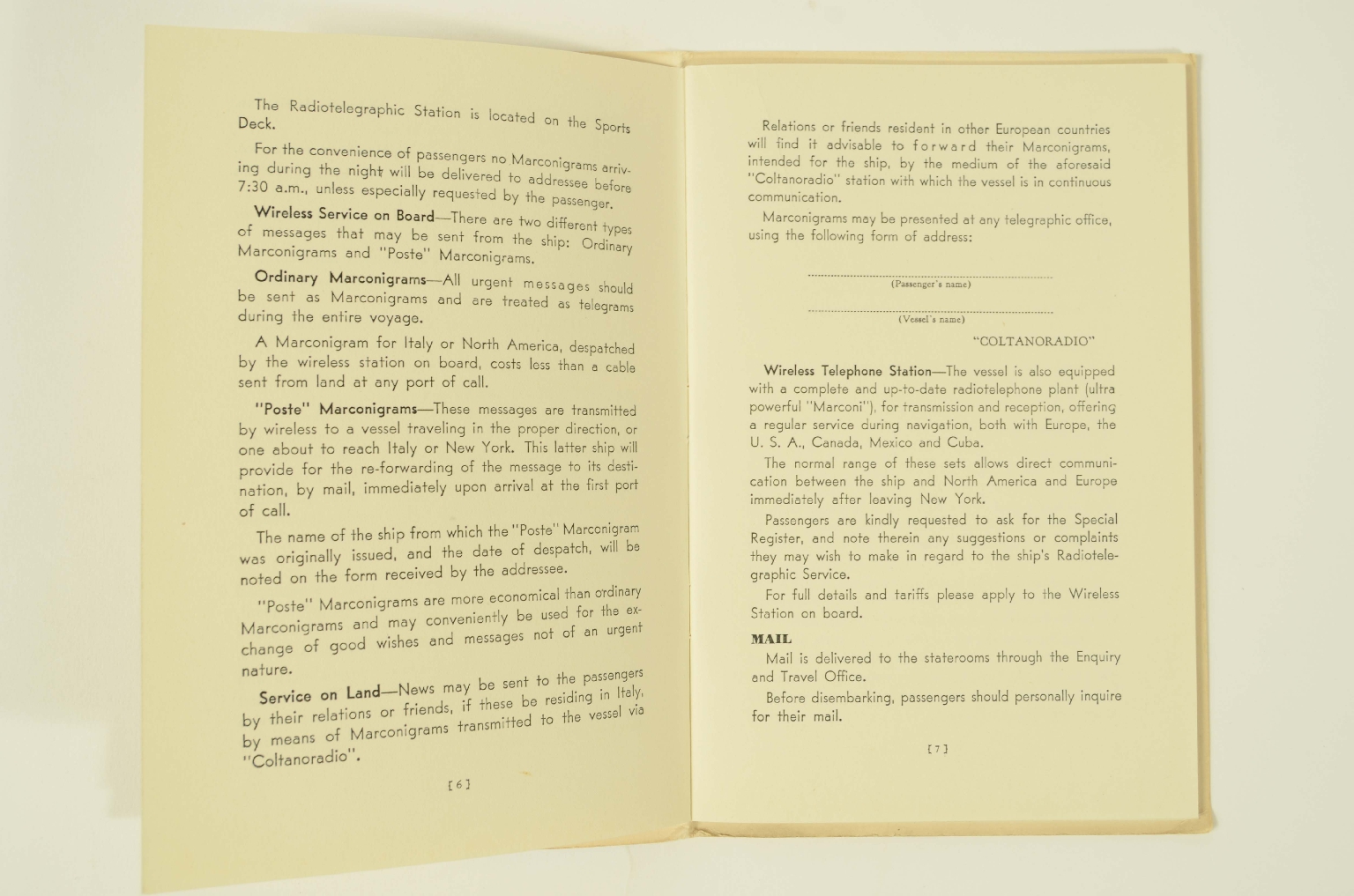 SS REX/R300-Passenger List