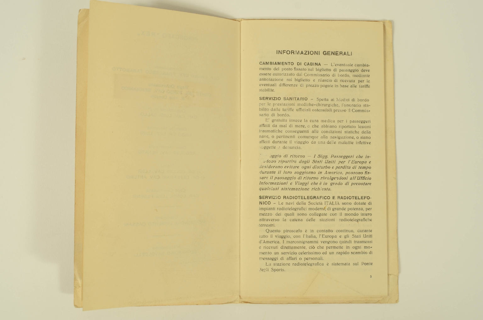 SS REX/R301-Passenger List