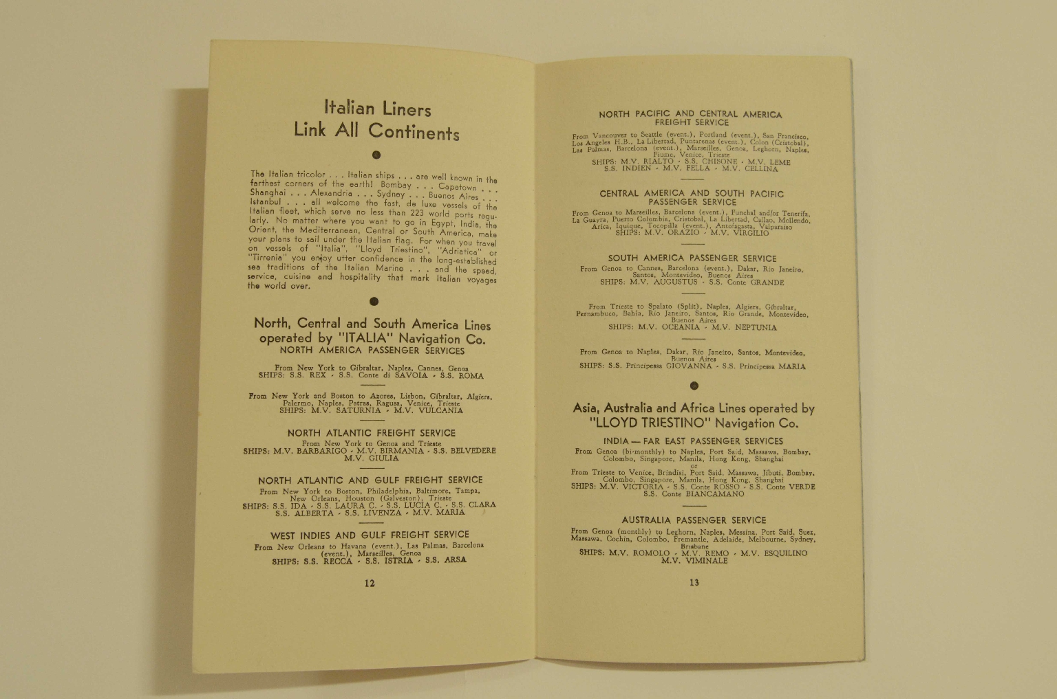 SS REX/R305-Passenger List