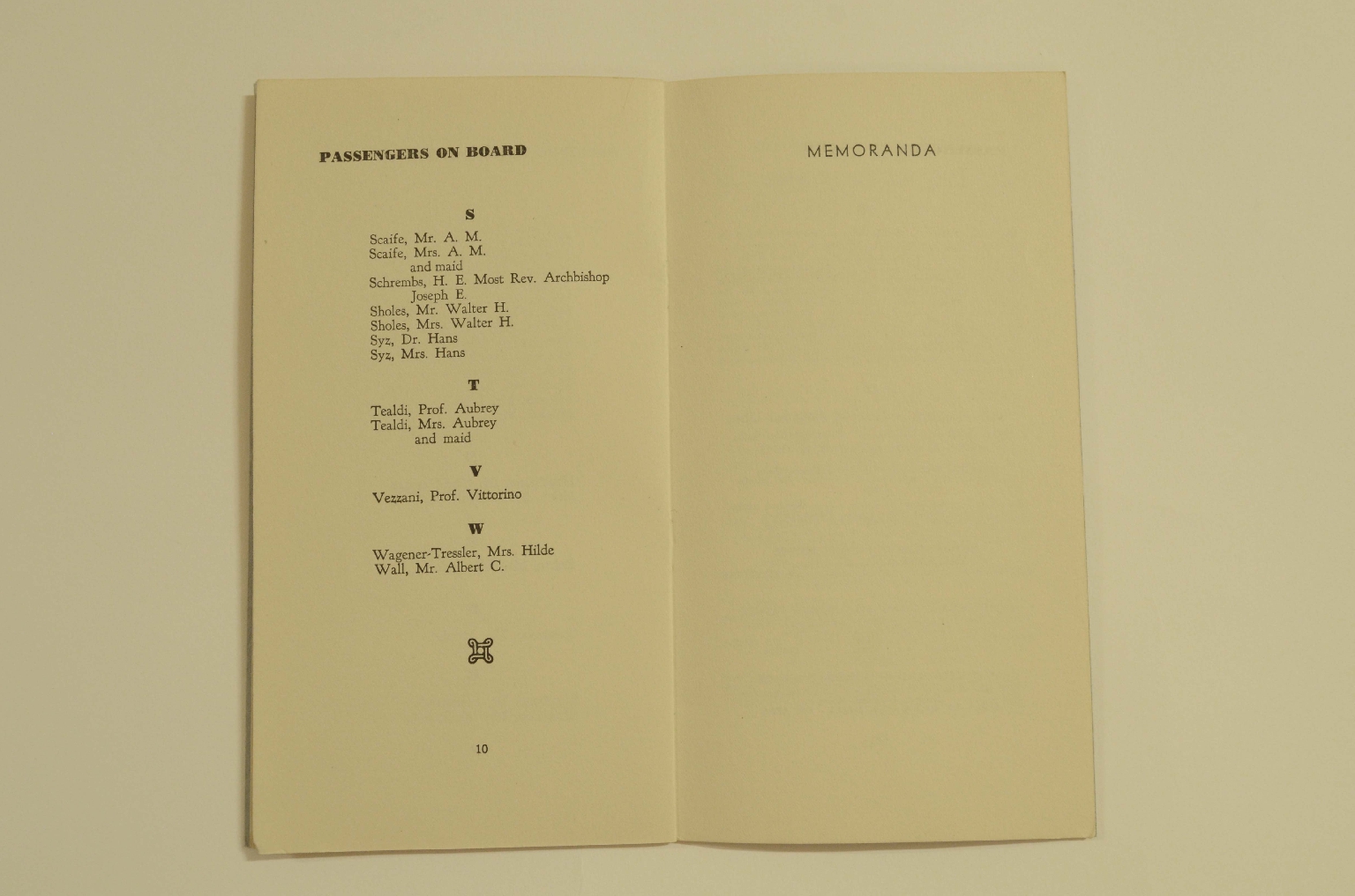 SS REX/R305-Passenger List