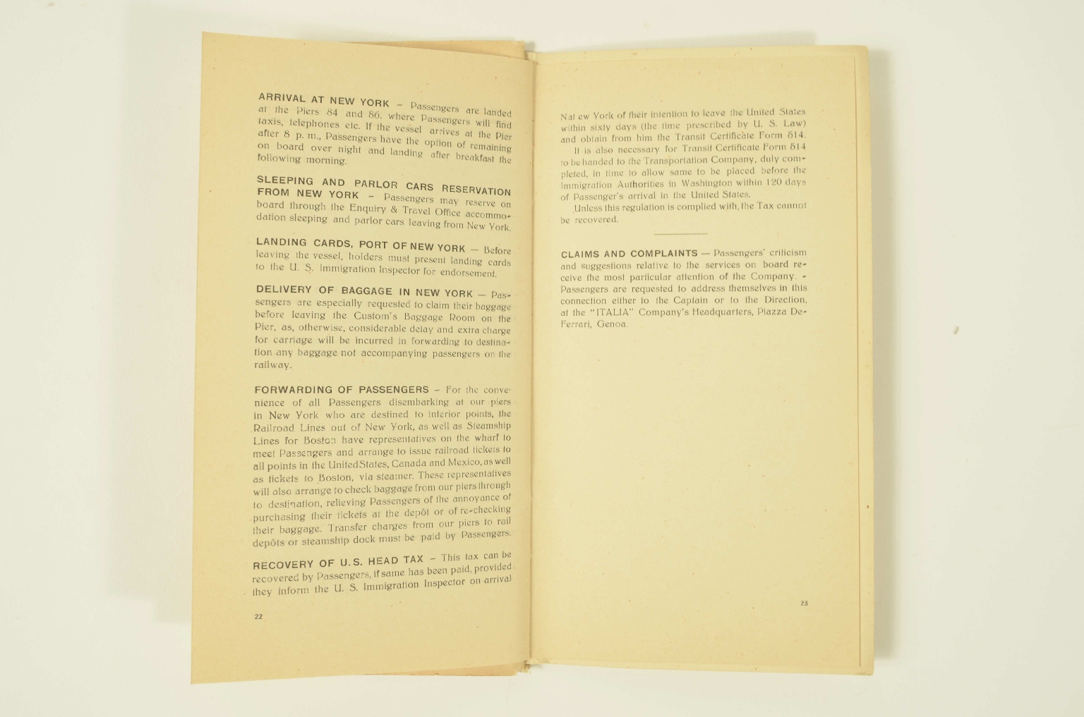 SS REX/R307-Passenger List