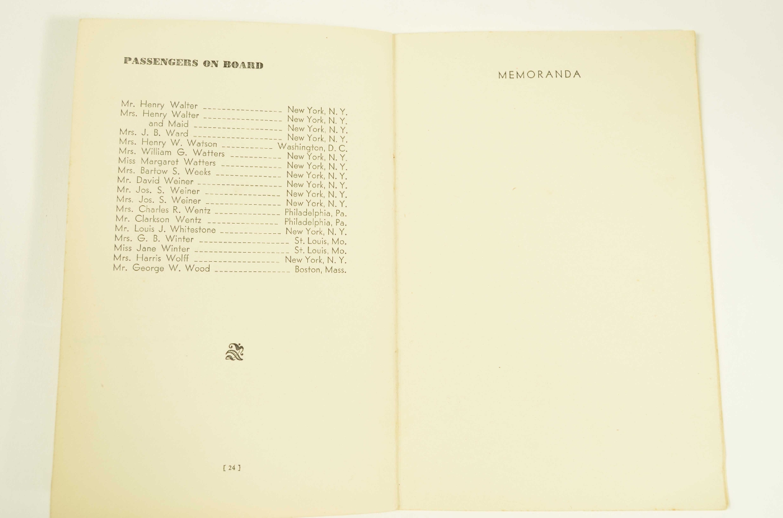 SS REX/R314a-Passenger List