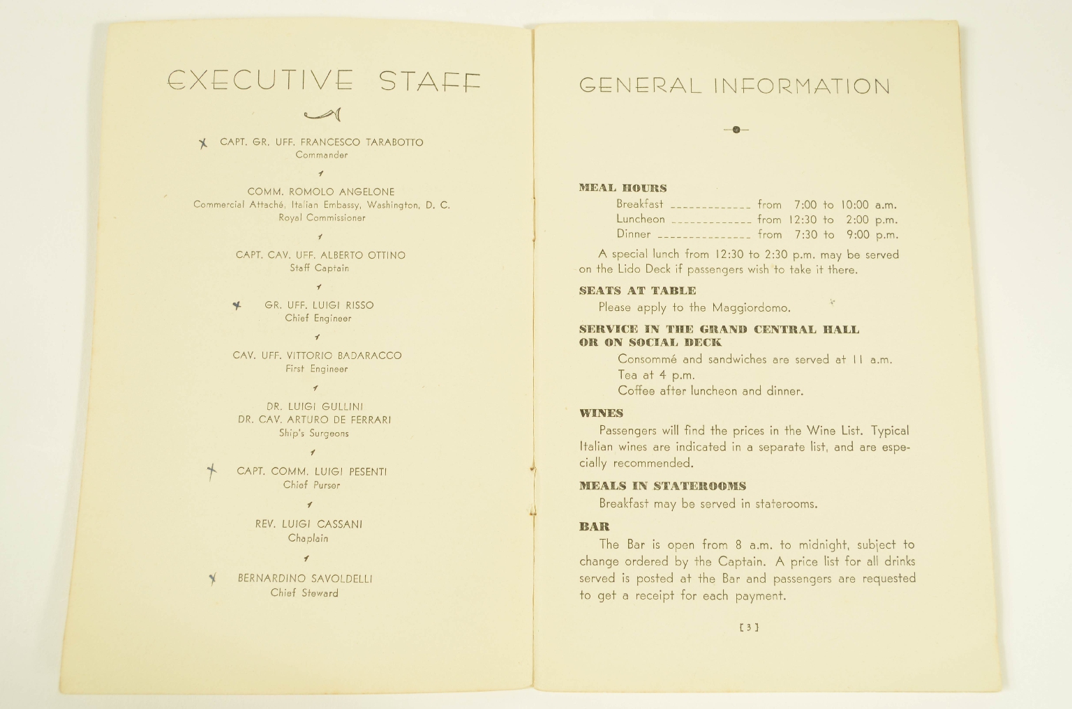 SS REX/R314a-Passenger List