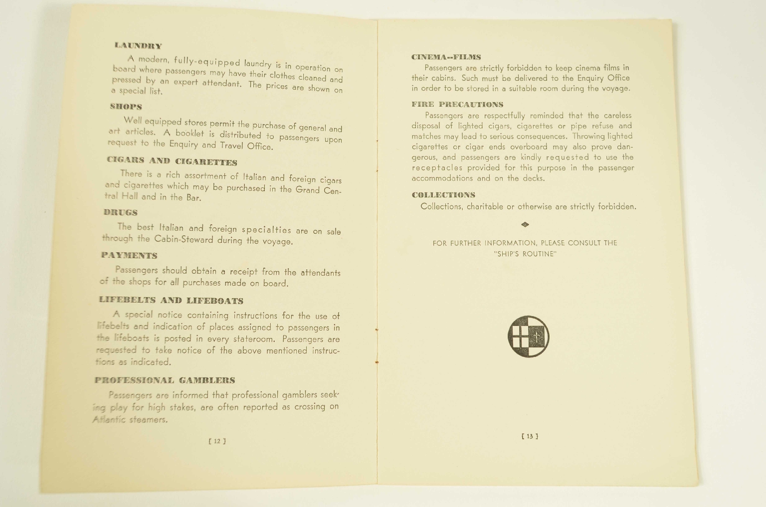 SS REX/R314a-Passenger List