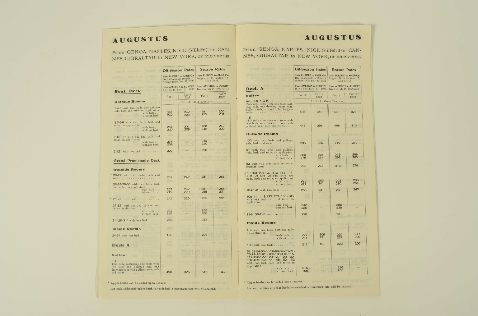 SS REX/R365-Price List