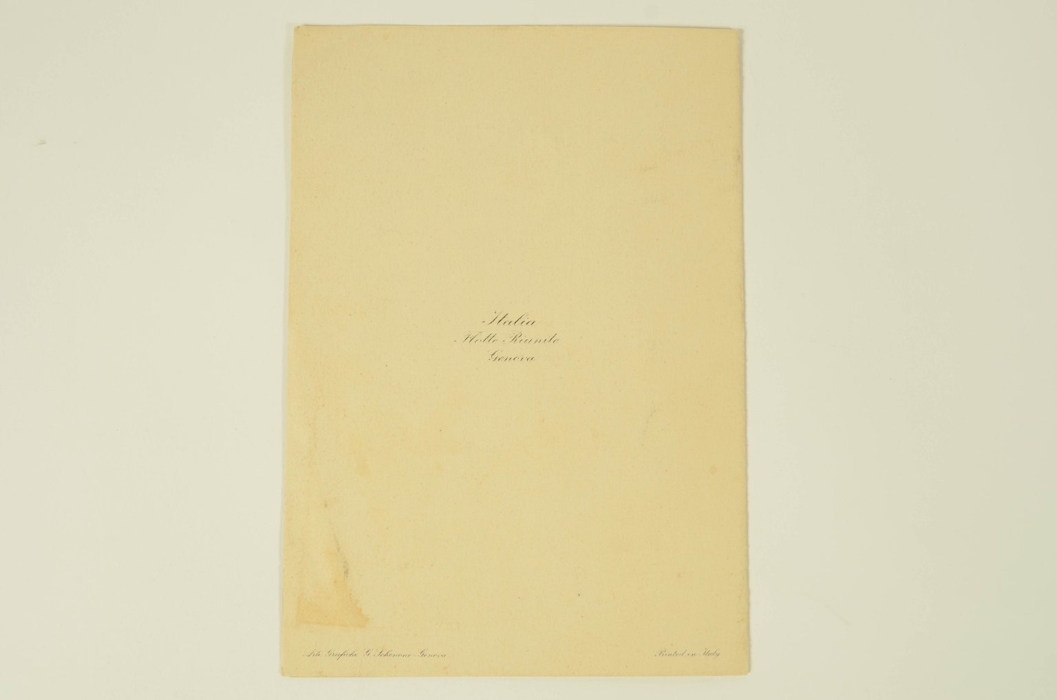 SS REX/R679-Tuorist Class Menu