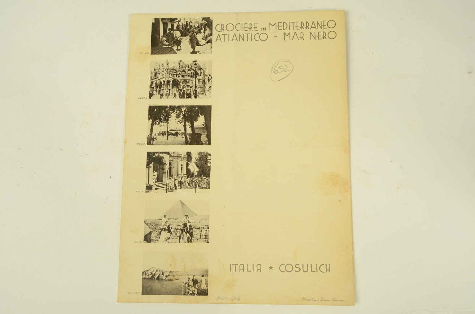 Transatlantico REX/R692-Menu Classe Turistica REX