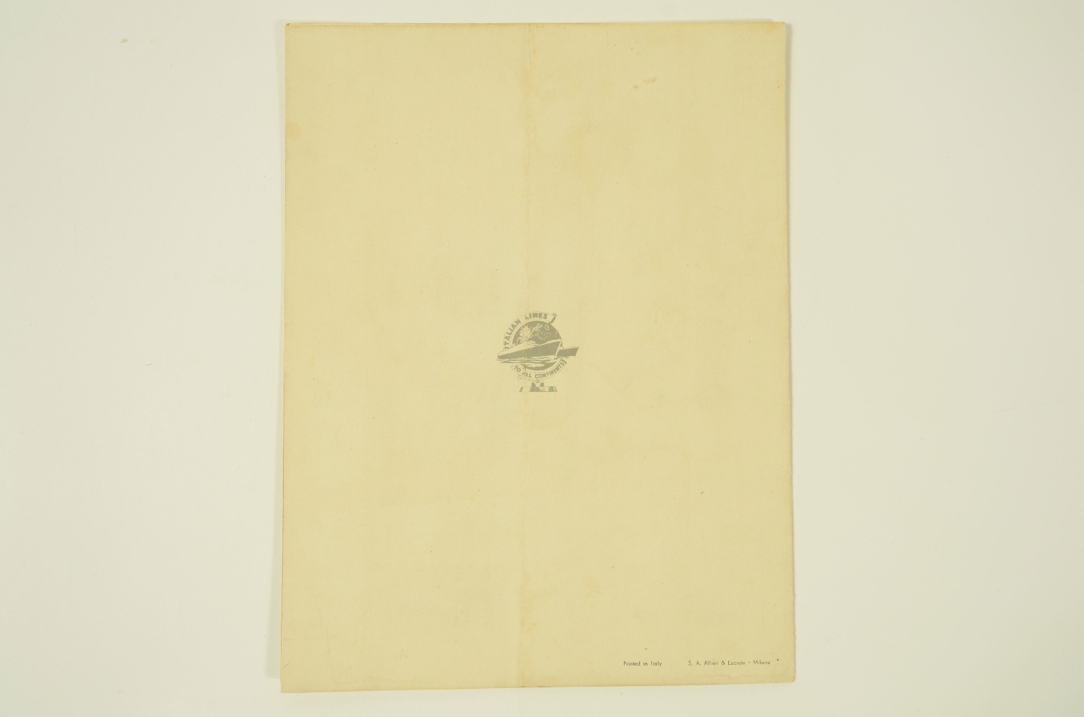 SS REX/R710-Tourist Class Menu