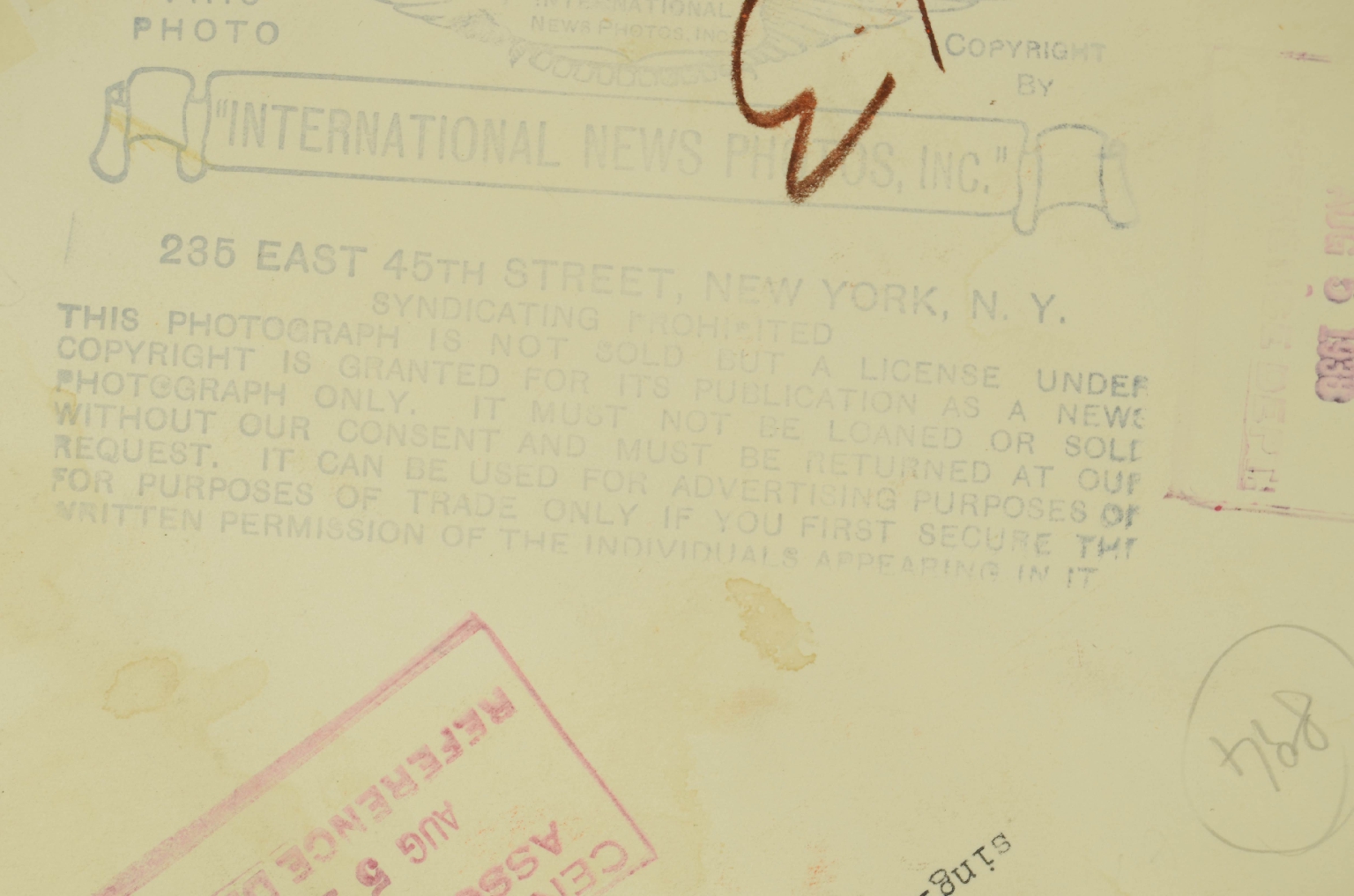 SS REX/R894-Photo Senator McAdoo