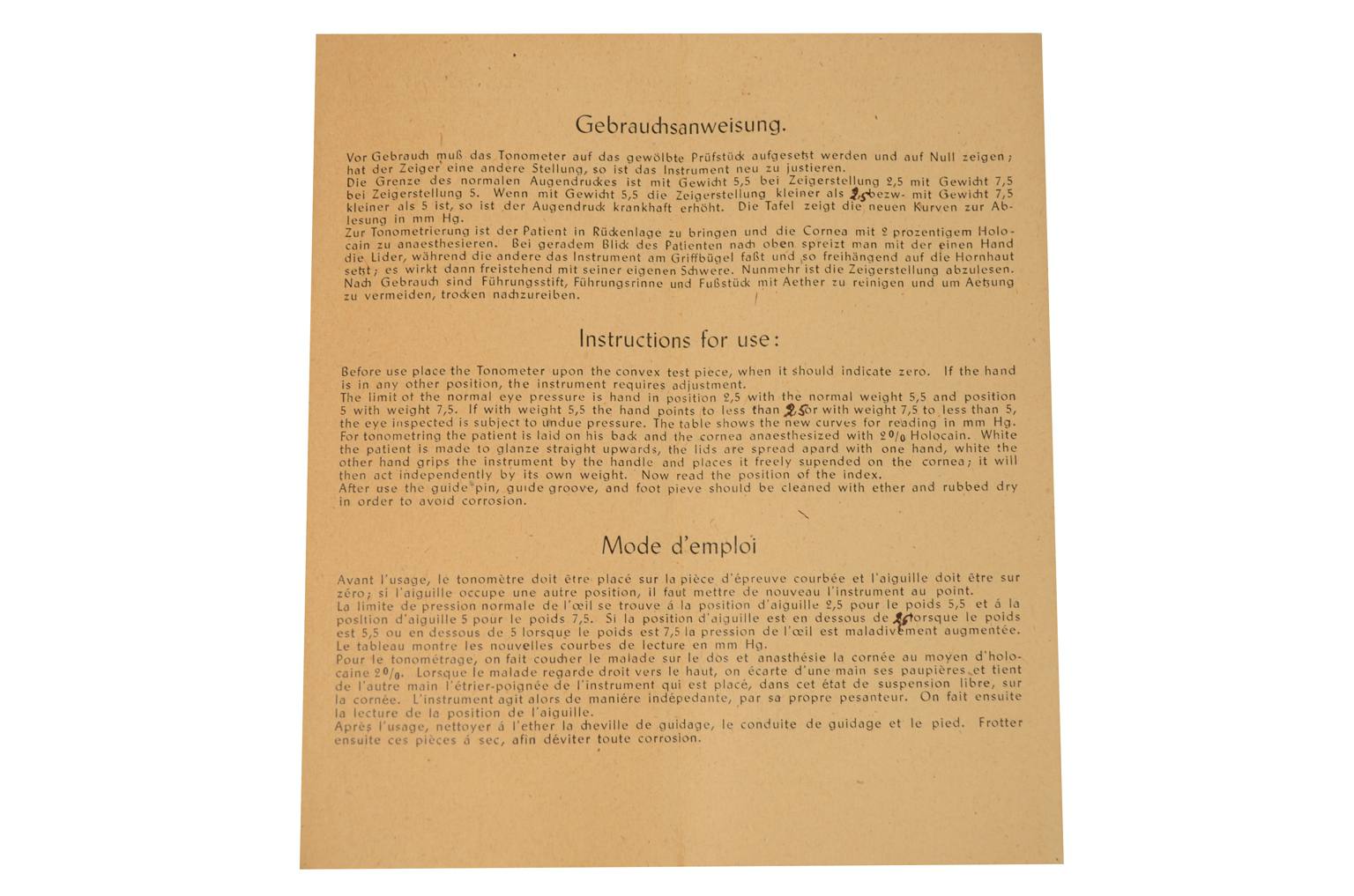 Old medical instruments/ocu16-Antique tonometer