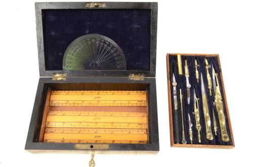 Code 4760 Rosewood box of compasses